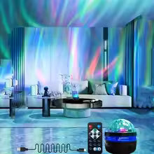 USB Galaxy Projector Aurora 5V Night Light 360° Rotating GB Colorful NightLights